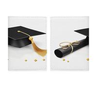 Reisepasshülle zum Schulabschluss, ultradünn, PU-Leder, Reisedokumenten-Organizer, kompakt, Premium-internationaler US-Pass, Schutzhülle für Damen und Herren