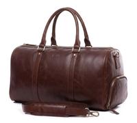 Reisetasche FLORIAN mit Schuh-Fach Leder - tan / 52 cm