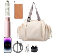 Reisetasche für Damen, Pendlerrucksack mit Griffen, Schultertasche mit Mehreren Fächern, große Kapazität, Tagesrucksack für Lehrer, Studenten, Krankenschwestern, Schwestern, Freunde, beige