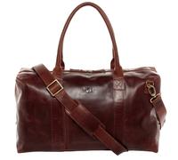 SID & VAIN Reisetasche »YALE«, Weekender echt Leder braun