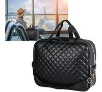 Reisetasche, Koffertasche, gesteppt, schwarz, 34 x 12 x 27 cm