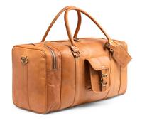 Reisetasche Leder braun LANDON Sporttasche - hellbraun / 50 cm