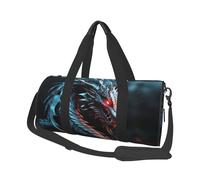 Reisetasche, leicht, für Wochenend/Übernachtung, große Ozeanwelle, Sporttasche, Turn-Rucksack mit verstellbarem Riemen, Krankenhaustasche, faltbare Gepäcktasche für Damen und Herren, drache