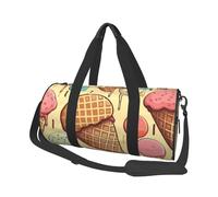 Reisetasche, leicht, für Wochenend/Übernachtung, Papageien, Sport, Sporttasche, Turnrucksack mit verstellbarem Riemen, Krankenhaustasche, faltbare Gepäcktasche für Damen und Herren, Eiscreme- und