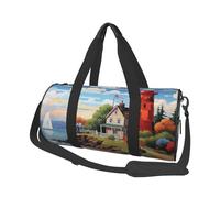 Reisetasche, leicht, für Wochenendausflüge, Übernachtungstaschen, Ozean, Strand, Muschel, Perlen, Sport-Tragetasche, Turn-Rucksack mit verstellbarem Riemen, Krankenhaustasche, faltbare Gepäcktasche