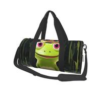 Reisetasche, leicht, Handgepäck, Wochenendtasche, Übernachtungstasche, Krone, Frosch, Sporttasche, Turn-Rucksack mit verstellbarem Riemen, Krankenhaustasche, faltbare Gepäcktasche für Damen und Herren