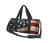 Reisetasche, leicht, Handgepäck, Wochenendtasche, Übernachtungstasche, Vintage, amerikanische Flagge, Sporttasche, Turn-Rucksack mit verstellbarem Riemen, Krankenhaustasche, faltbare Gepäcktasche für