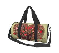 Reisetasche, leicht, tragbar, Wochenendtasche, Übernachtungstasche, schwarzer Roboter, Sporttasche, Turn-Rucksack mit verstellbarem Riemen, Krankenhaustasche, faltbare Gepäcktasche für Damen und