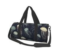 Reisetasche, leicht, Wochenendtasche, Übernachtungstasche, Blumenblätter, lila, rote Blume, Sporttasche, Sporttasche, Turnrucksack, mit verstellbarem Riemen, Krankenhaustasche, faltbare Gepäcktasche