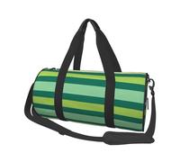 Reisetasche, leicht, Wochenendtasche, Übernachtungstasche, grün gestreift, Sporttasche, Turn-Rucksack mit verstellbarem Riemen, Krankenhaustasche, faltbare Gepäcktasche für Damen und Herren, Grün
