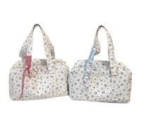 Reisetasche mit Blumenmuster - große Kapazität, Tragetasche mit Blumendruck, Schleifen- , leichte Wochenend-Aufbewahrungstasche, weicher Gepäck-Organizer für , Yoga, Workout, Krankenhaus