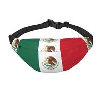 Reisetasche mit Flagge von Mexiko, geeignet für Sport, Laufen, Radfahren, Reisen, Angeln, Jungen, große Hüfttasche