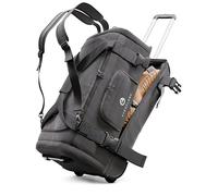 Reisetasche mit Rollen 120L Groß XXL [Schwarz] 3in1 Luggage - Tasche, Trolley, Rucksack mit Rollen | Travel Bag, Reisetaschen für Herren & Damen, Reisetasche Herren | Rollkoffer oder Reise Tasche