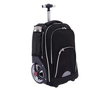 Reisetasche Mit Rollen 2-Rad Trolley Rucksack Business Laptop Tasche Handgepäck Backpack Schlichtes 33 * 25 * 49Cm (Typ 1: Schwarz)