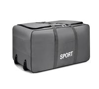 Reisetasche Mit Rollen 600D Oxford Faltbare Reisetaschen mit Rädern Gepäckaufbewahrungstasche Handgepäckträger großer Kapazität Trolley-Koffer(Grey)