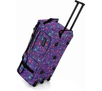 Reisetasche mit Rollen 80 Liter Volumen - Reise-Trolley mit großem Hauptfach Weichgepäck Weekender Saunatasche Crazy Owl XXL