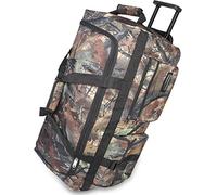 Reisetasche mit Rollen 80 Liter Volumen - Reise-Trolley mit großem Hauptfach Weichgepäck Weekender Saunatasche Forest XXL