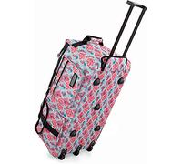 Reisetasche mit Rollen 80 Liter Volumen - Reise-Trolley mit großem Hauptfach Weichgepäck Weekender Saunatasche Flamingo XXL