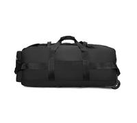 Reisetasche mit Rollen Faltbare Reisetasche mit Rädern Outdoor Camping Wandern Auto Seesäcke Gepäck Umzug Handtasche Großer Sport Fitness Aufbewahrungsrucksack für Reisen(Black)