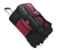 Reisetasche mit Rollen Große Tasche aus Oxford-Stoff mit Mehreren Rädern, große Reisetasche erweiterbarer Handtuchfunktion, Umzugstasche, Che-In-Koffer für Reisen(Red)