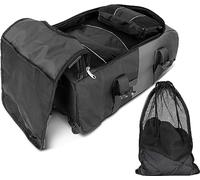 Reisetasche mit Rucksackfunktion - Reisetrolley und Rucksack in Einem mit 5 passenden Kleidertaschen Schwarz/Grau 60 Liter