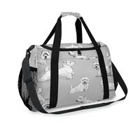 Reisetasche mit Scottish Terrier für Mädchen, Jungen, Damen, Herren, Hunde, Welpen, Wochenende, Übernachtung, Schultertasche, Handtasche, für Reisen, Sport, Fitnessstudio