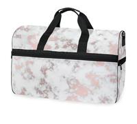 Reisetasche mit weißem Marmor, rosa Wirbeln, für Herren, Damen, Jungen, Mädchen, Teenager, übergroße Sporttasche mit Schuhfach, für Übernachtung, Wochenende, Yoga, Workout, Trainingstasche, #03,