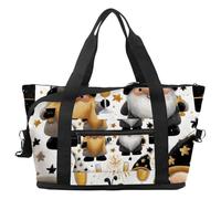 Reisetasche, Motiv: Hirsch, Blumen, Vögel, erweiterbar, Wochenende, Übernachtung, wasserdicht, Sport, Fitnessstudio, Krankenhaus-Tasche, Mehrfarbig 6, Eine Größe, Reisetasche