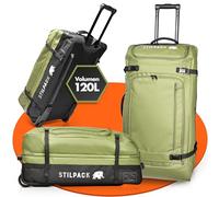 Reisetasche Rollen 120L Groß [Reisetrolley mit integriertem Sicherheitsschloss] Reisekoffer mit Rollen Groß Travel Bag | Reisetaschen Damen & Herren Perfekt für Urlaub Outdoor Sport Koffer | STILPACK
