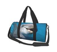 Reisetasche, Sporttasche, Sporttasche mit Schuhfach, leicht, Wochenendtasche, Delfin mit einem Lächeln, Yoga, Fitnessstudio, Sporttasche für Damen und Herren