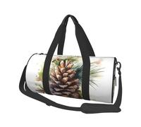 Reisetasche, Wochenendtasche für Damen und Herren, mit Schuhfach, großes Fassungsvermögen, Wochenendtasche, Übernachtungstasche, Aquarell, Tannenzapfen, Tragetasche, Sport, Turnbeutel für Reisen,