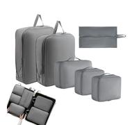 Reisewürfel-Set - 6-teilige erweiterbare Kompressions-Taschen, Gepäck-Organizer für Reisen und Urlaub | Ideal für Männer, Frauen, Jungen, Mädchen und Jugendliche, um Kleidung zu verstauen,