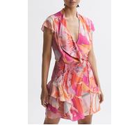 Reiss Marseille-printed Dress Pink/coral Größe: 8 | Minikleider Outlet | Damen | Rosa