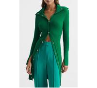 Reiss Ria Button Cardigan Green - The Model Is Wearing A Size 8 Größe: XS | Cardigans Outlet | Damen | Grün