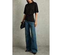 Reiss Tipped Contrast Trim Top Cream/black Größe: XS | Hemden Outlet | Damen | Weiß