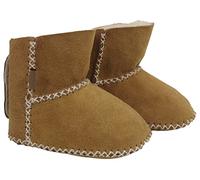 Reissner Lammfelle Engel Baby Booties Modell Paris aus Merino Lammfell mit Fersenverschluss, BB-SCHUH4-BEI-20, Farbe beige, Schuhgröße 20/21