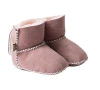 Reissner Lammfelle Engel Baby Booties Modell Paris aus Merino Lammfell mit Fersenverschluss, BB-SCHUH4-ROS-16, Farbe rosa, Schuhgröße 16/17