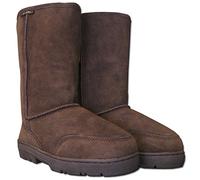 Reissner Lammfelle | Engel Boots AGI | Hohe warme Winterstiefel | Wildleder | Innenfutter echtes Merino Lammfell | braun 45