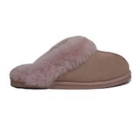 Reissner Lammfelle Lammfell Pantoffel NADINE Hausschuh mit Fellkranz Farbe rosé Größe 41