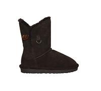 Reissner Lammfelle Engel Lammfell Boots LARA Halbschaft Winter Schlupfstiefel braun, Größe 37