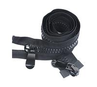 Reißverschluss, 2 Stück, Aus Kunstharz,T Einzel-/Doppelschieber, Offene Reißverschlüsse Für Jacken, Diy-Nähzubehör/Black Double Open/15#-80Cm