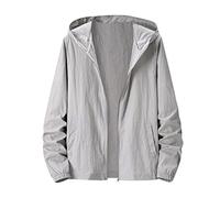 Reißverschluss Jacke für Herren - Mantel Herren Windjacke Herren Leicht Sommer Lässiger Windbreaker Wandern Jacket Große Größen Übergrößen Outdoor-Freizeit-Cardigan-Jacken Jogging
