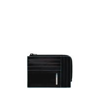 Piquadro Blue Square Reißverschluss-Münzbeutel mit Dokumenten Schwarz