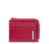 Piquadro Unisex-Erwachsene Porta Carte di credito in Pelle Reisezubehör-Brieftasche, Rosso