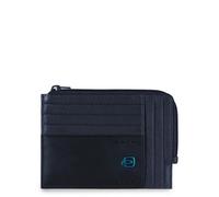 Reißverschluss-MUnzbeutel mit Dokumenten- und Kreditkartenfach Pulse Piquadro, blau - Farb-Varianten: Blau