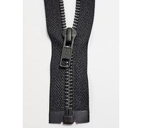 Reißverschluss YKK Metall teilbar oxid-schwarz 6mm Kette 45-80cm schwarz (580 schwarz, 70cm)