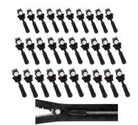 Reißverschluss Zipper,30 Stück Reißverschluss Reparatur Set S, M, L Reissverschluss Zipper Universal Reißverschluss Zipper Ersatz für Jacken, Koffer, Ruckäcke (Schwarz) Reißverschlussschieber
