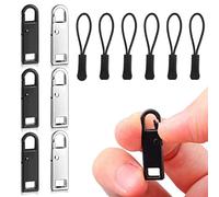 Reissverschluss Zipper,Reissverschluss Anhänger,Reißverschluss Zipper Ersatz,Pull Zipper,Ersatz Zipper,Zipper Pull Tab,Reißverschluss Ersatz Set für Rucksäcke Koffer Stiefel Mantel Jacke,12 Stück