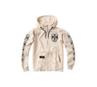Reißverschlusshoodie West Coast Choppers Dominator BeigeS Beige