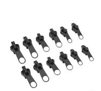 Reißverschlussschieber-Ersatz-Set, 12-teilig, werkzeugloser Reißverschluss-Fixierer für Gepäck, Rucksäcke, Metall-Kunststoff, Größen 3-10